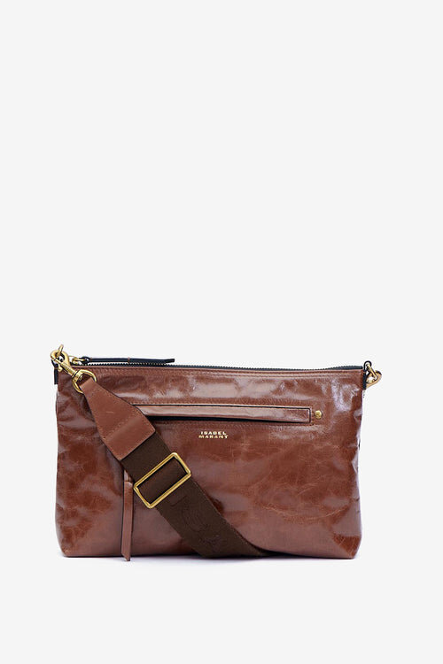Nessah Shiny Leather Shoulder Bag Nessah Shiny Leather Shoulder Bag