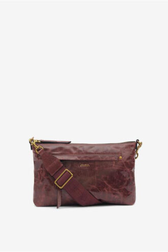 Nessah Shiny Leather Shoulder Bag