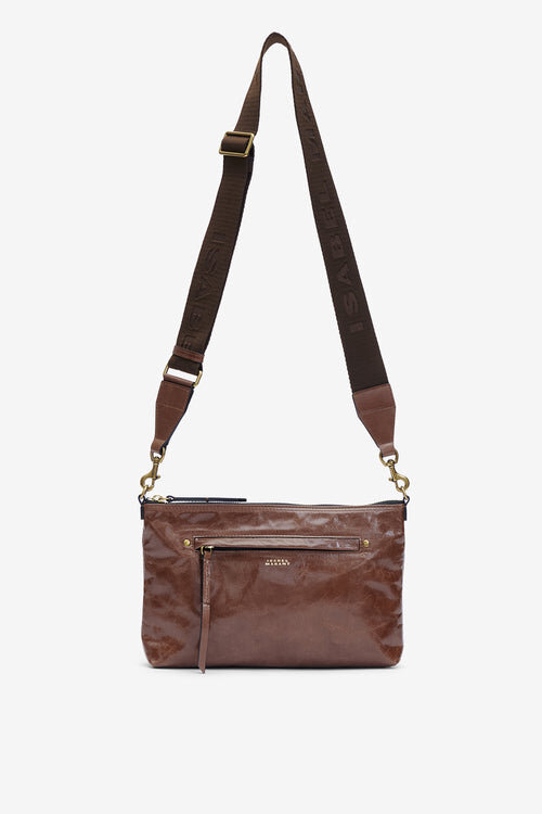Nessah Shiny Leather Shoulder Bag Nessah Shiny Leather Shoulder Bag