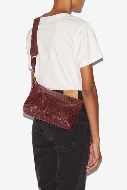 Nessah Shiny Leather Shoulder Bag Nessah Shiny Leather Shoulder Bag