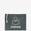 Netia Faded Cotton Clutch Bag with Logo Netia Faded Cotton Clutch Bag with Logo