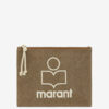 Netia Faded Cotton Clutch Bag with Logo Netia Faded Cotton Clutch Bag with Logo