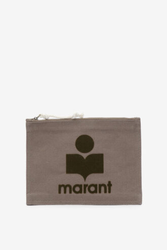 Netia Faded Cotton Clutch Bag with Logo