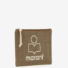 Netia Faded Cotton Clutch Bag with Logo Netia Faded Cotton Clutch Bag with Logo