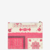 Netia Printed Cotton Clutch Bag with Logo