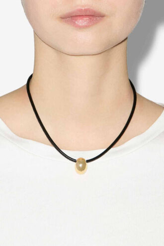 New Crescent Necklace with Bead