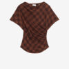 Neyela Asymmetrical Checkered Top Neyela Asymmetrical Checkered Top