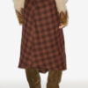 Nicole Draped Checkered Midi Skirt Nicole Draped Checkered Midi Skirt
