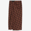 Nicole Draped Checkered Midi Skirt Nicole Draped Checkered Midi Skirt