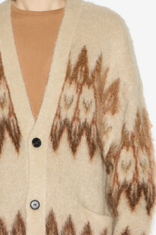 Nielson Mohair Fair Isle Pattern Cardigan Nielson Mohair Fair Isle Pattern Cardigan