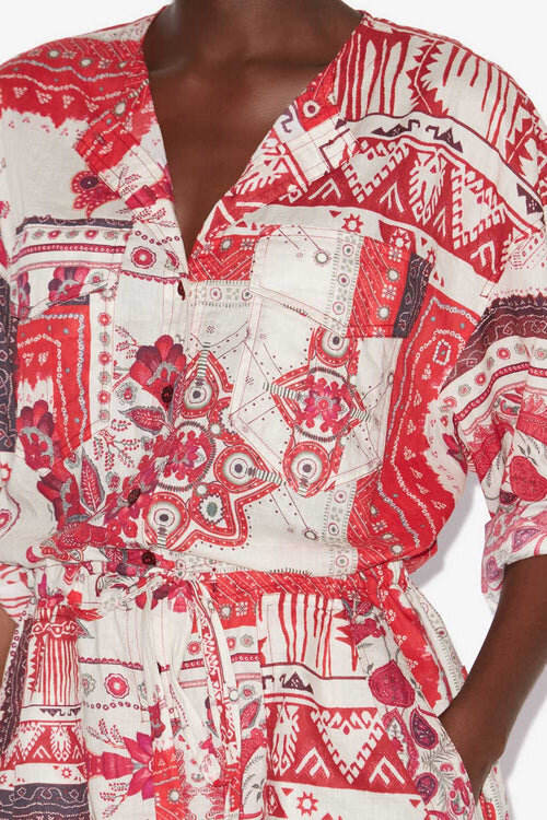 Niely Printed Cotton Voile Playsuit Niely Printed Cotton Voile Playsuit
