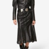 Nisia Lambskin Leather Midi Skirt Nisia Lambskin Leather Midi Skirt