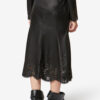 Nisia Lambskin Leather Midi Skirt Nisia Lambskin Leather Midi Skirt