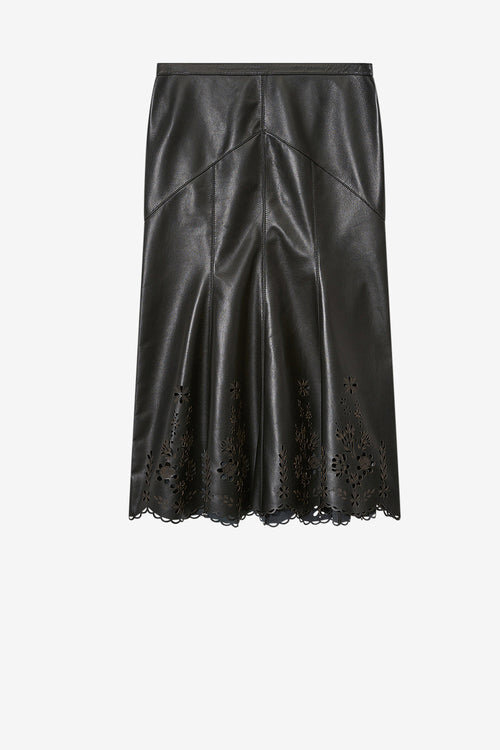 Nisia Lambskin Leather Midi Skirt Nisia Lambskin Leather Midi Skirt