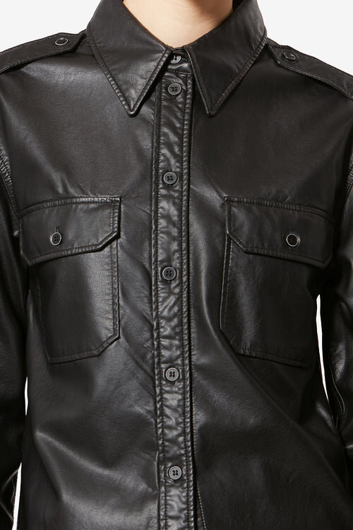 Noee Shirt in Fine and Soft Faux Leather Noee Shirt in Fine and Soft Faux Leather