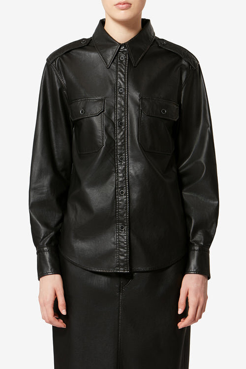 Noee Shirt in Fine and Soft Faux Leather Noee Shirt in Fine and Soft Faux Leather