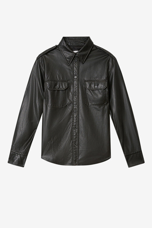 Noee Shirt in Fine and Soft Faux Leather Noee Shirt in Fine and Soft Faux Leather