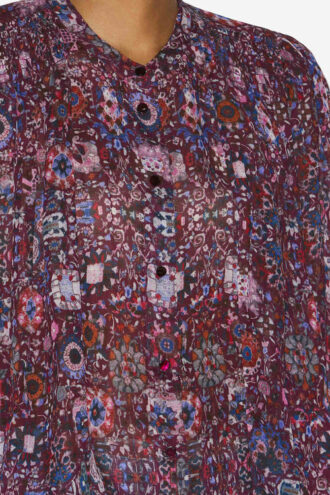Noeline Printed Crepe Blouse Noeline Printed Crepe Blouse