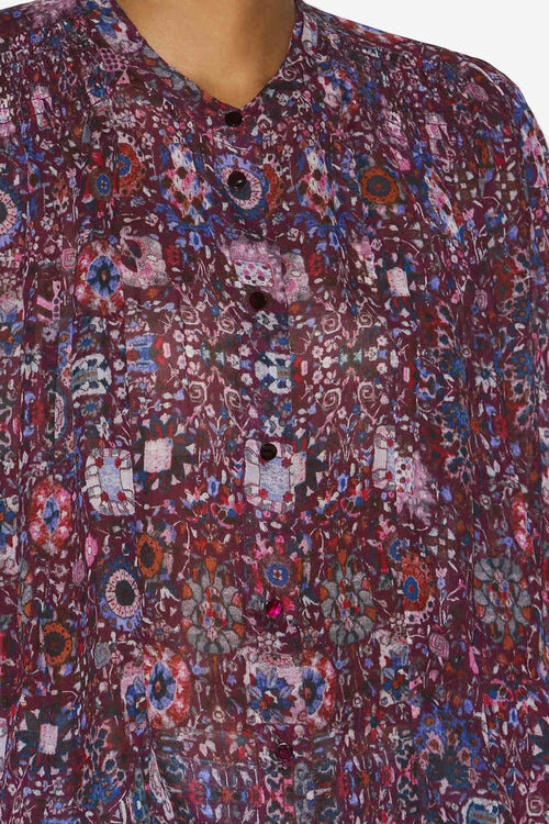 Noeline Printed Crepe Blouse Noeline Printed Crepe Blouse