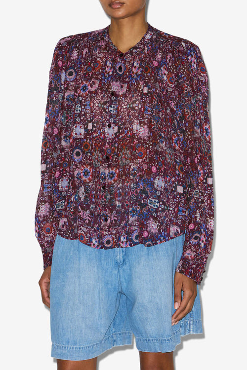 Noeline Printed Crepe Blouse Noeline Printed Crepe Blouse