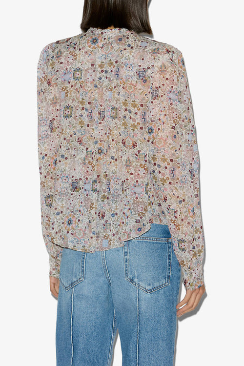 Noeline Printed Crepe Blouse Noeline Printed Crepe Blouse