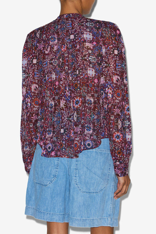 Noeline Printed Crepe Blouse Noeline Printed Crepe Blouse