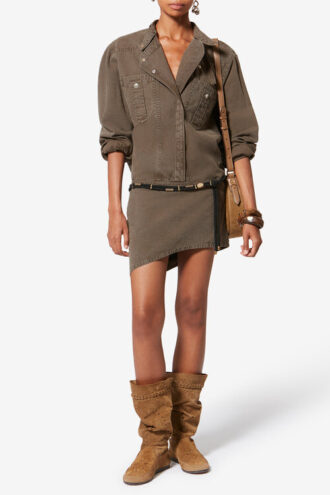 Nouria Lightweight Cotton Denim Shirt Dress