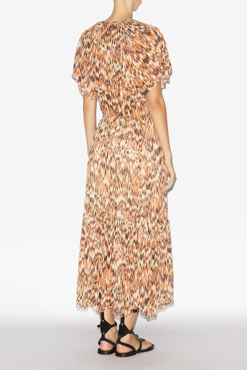 Odelia Long Printed Silk Dress Odelia Long Printed Silk Dress