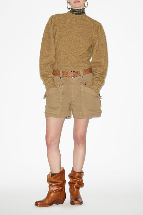 Onnie Sweater in Plain-Colored Alpaca Knit Onnie Sweater in Plain-Colored Alpaca Knit
