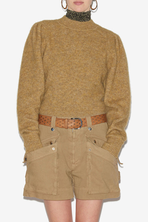 Onnie Sweater in Plain-Colored Alpaca Knit Onnie Sweater in Plain-Colored Alpaca Knit
