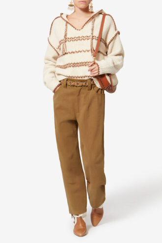 Opalyna Wide-Leg Cotton Twill Canvas Pants Opalyna Wide-Leg Cotton Twill Canvas Pants