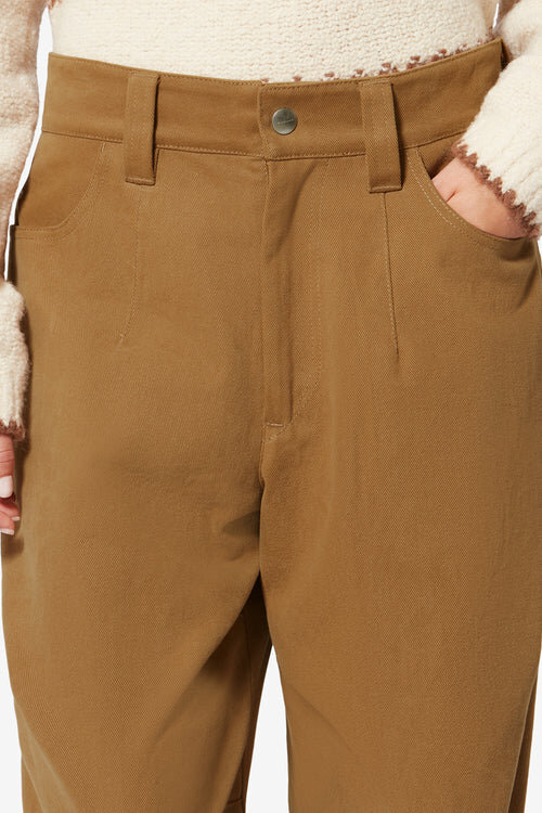 Opalyna Wide-Leg Cotton Twill Canvas Pants Opalyna Wide-Leg Cotton Twill Canvas Pants