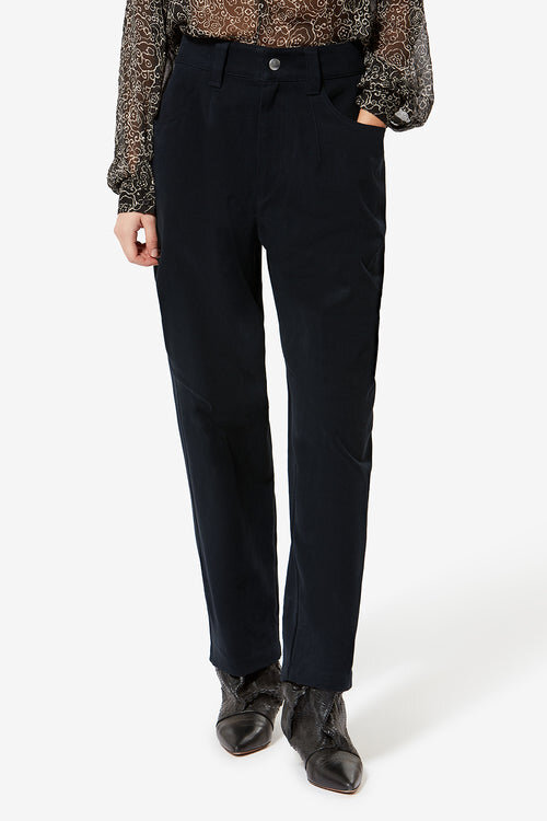 Opalyna Wide-Leg Cotton Twill Canvas Pants Opalyna Wide-Leg Cotton Twill Canvas Pants
