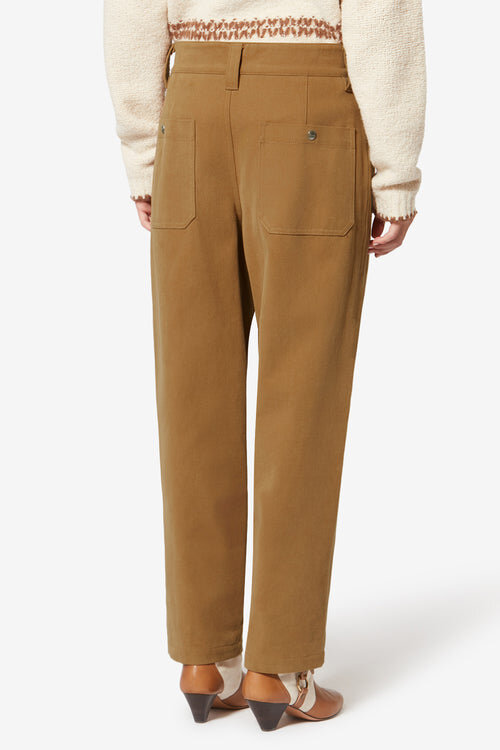 Opalyna Wide-Leg Cotton Twill Canvas Pants Opalyna Wide-Leg Cotton Twill Canvas Pants