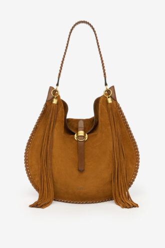 Oskan Hobo Folk Braided Suede Calfskin Leather Bag