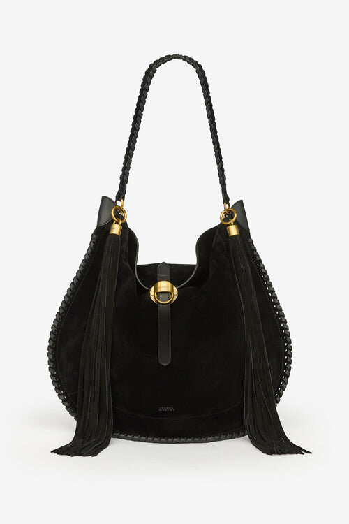 Oskan Hobo Folk Braided Suede Calfskin Leather Bag Oskan Hobo Folk Braided Suede Calfskin Leather Bag