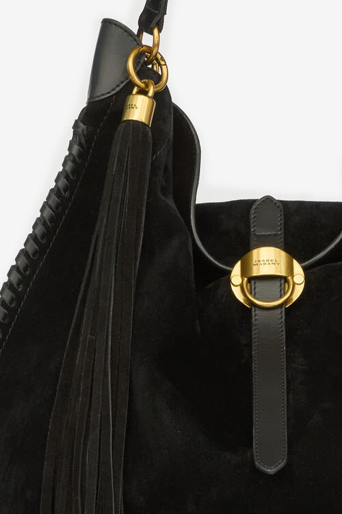 Oskan Hobo Folk Braided Suede Calfskin Leather Bag Oskan Hobo Folk Braided Suede Calfskin Leather Bag