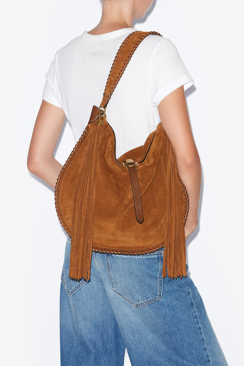 Oskan Hobo Folk Braided Suede Calfskin Leather Bag Oskan Hobo Folk Braided Suede Calfskin Leather Bag