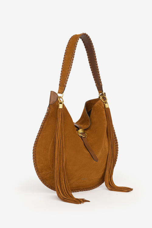 Oskan Hobo Folk Braided Suede Calfskin Leather Bag Oskan Hobo Folk Braided Suede Calfskin Leather Bag