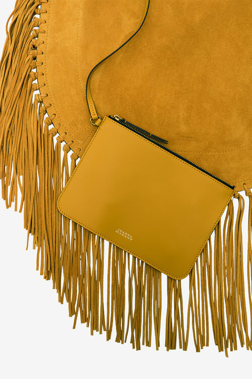 Oskan Hobo Soft Fringed Suede Calfskin Leather Handbag Oskan Hobo Soft Fringed Suede Calfskin Leather Handbag