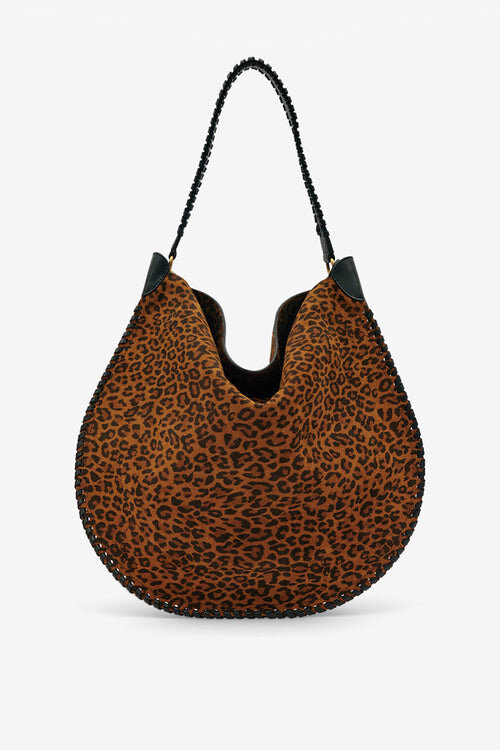 Oskan Hobo Soft Printed Suede Calfskin Leather Bag Oskan Hobo Soft Printed Suede Calfskin Leather Bag