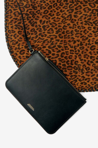 Oskan Hobo Soft Printed Suede Calfskin Leather Bag