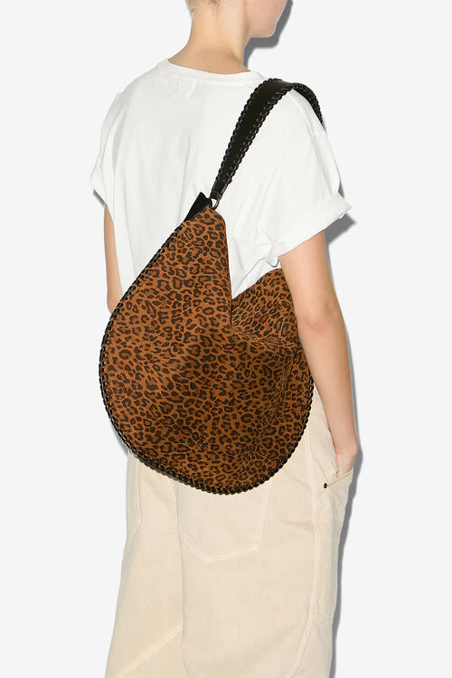Oskan Hobo Soft Printed Suede Calfskin Leather Bag Oskan Hobo Soft Printed Suede Calfskin Leather Bag