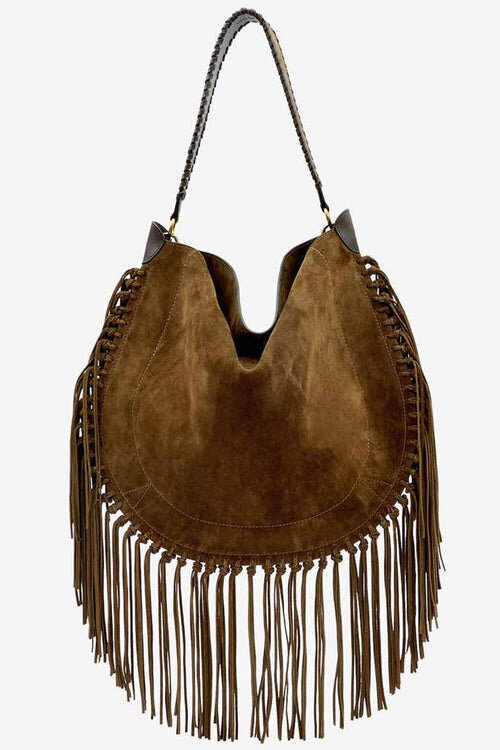 Oskan Hobo Soft Suede Calfskin Leather Bag Oskan Hobo Soft Suede Calfskin Leather Bag