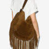 Oskan Hobo Soft Suede Calfskin Leather Bag Oskan Hobo Soft Suede Calfskin Leather Bag