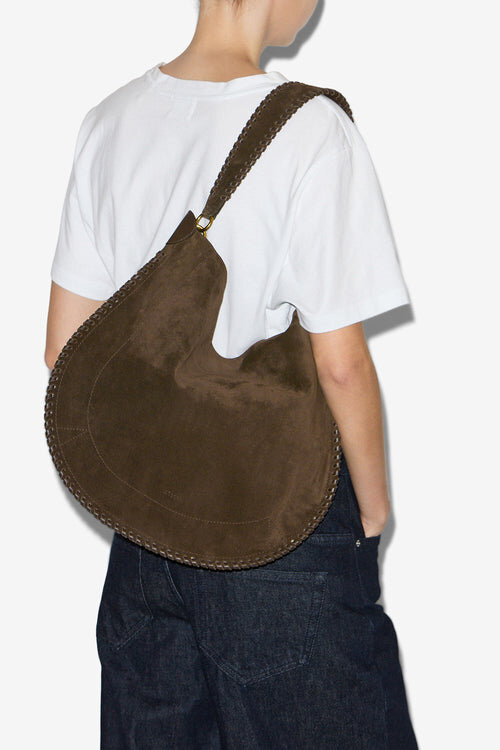 Oskan Hobo Soft Suede Calfskin Leather Bag Oskan Hobo Soft Suede Calfskin Leather Bag