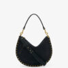 Oskan Hobo Soft Zip Braided Suede Calfskin Leather Handbag Oskan Hobo Soft Zip Braided Suede Calfskin Leather Handbag