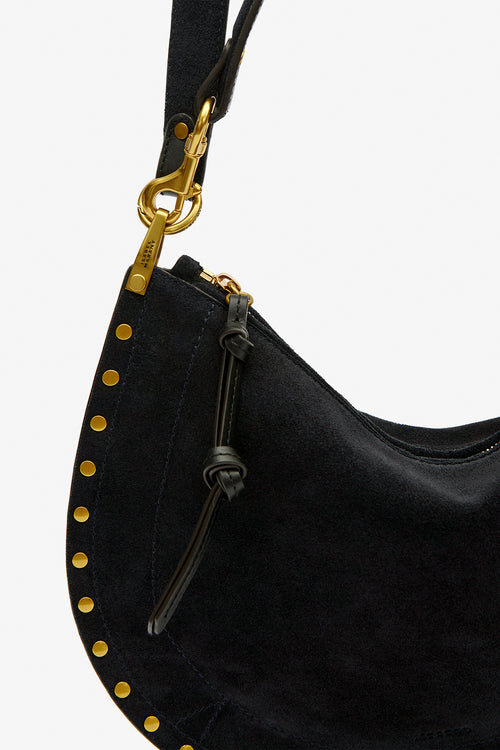 Oskan Hobo Soft Zip Braided Suede Calfskin Leather Handbag Oskan Hobo Soft Zip Braided Suede Calfskin Leather Handbag
