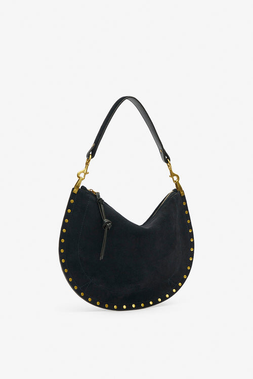 Oskan Hobo Soft Zip Braided Suede Calfskin Leather Handbag Oskan Hobo Soft Zip Braided Suede Calfskin Leather Handbag