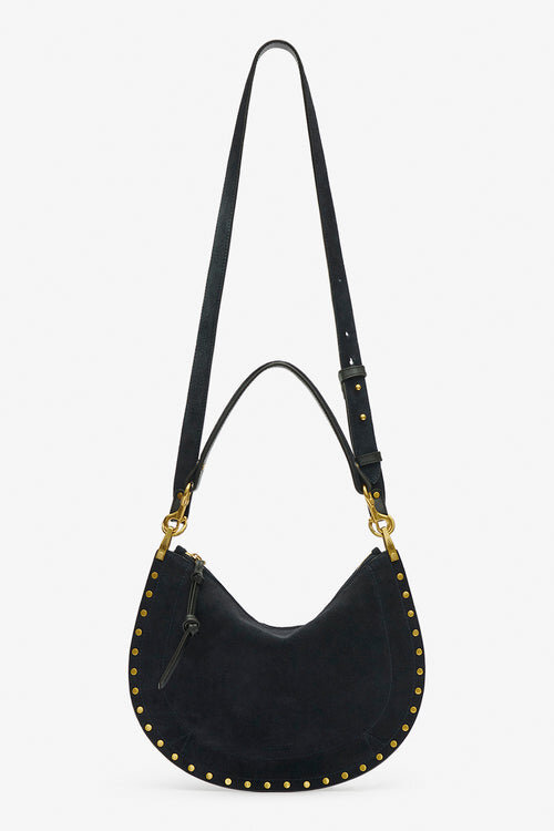 Oskan Hobo Soft Zip Braided Suede Calfskin Leather Handbag Oskan Hobo Soft Zip Braided Suede Calfskin Leather Handbag